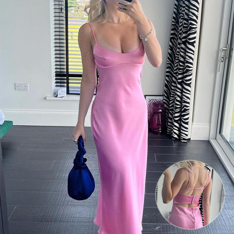Backless Satin Beauty – Casual & Sexy