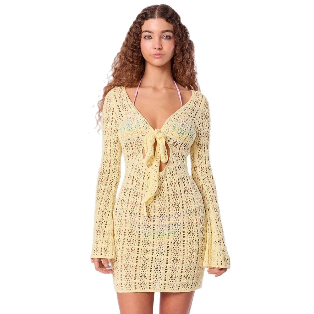 Backless Hollow-Out Beach Dress