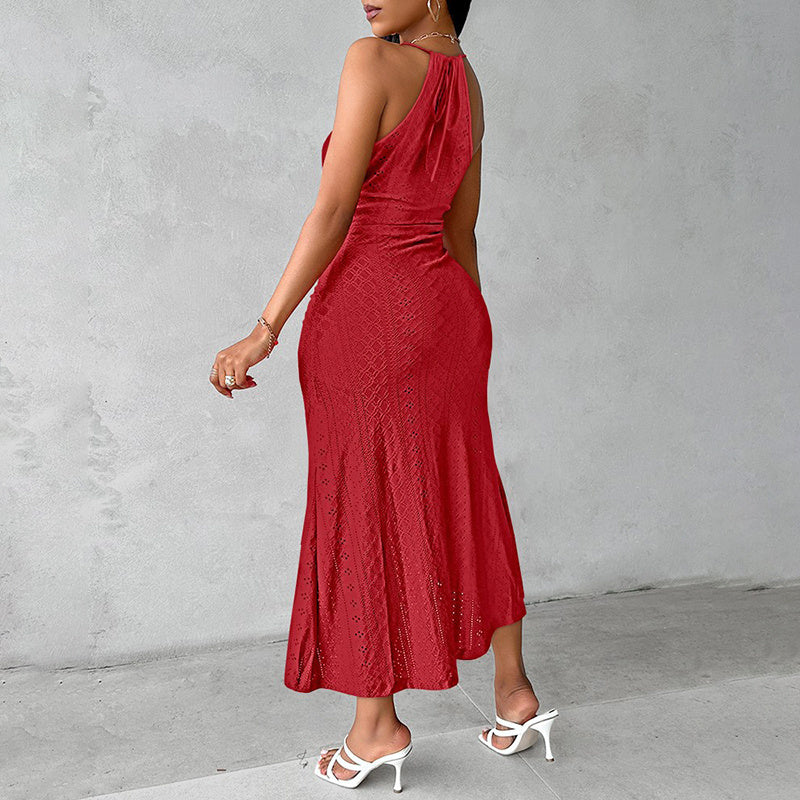 Halter Neck Curve-Hugging Dress
