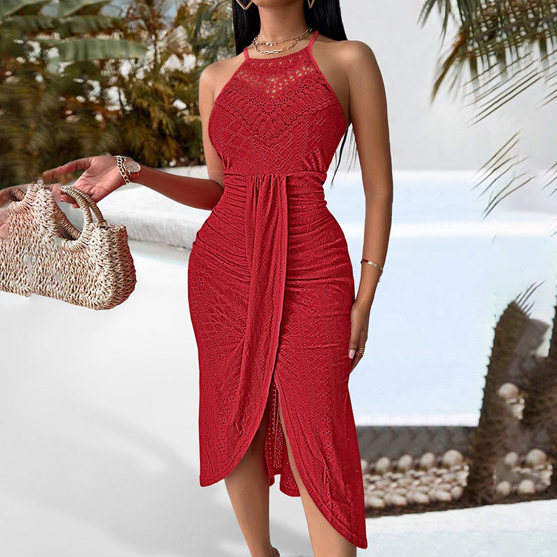 Halter Neck Curve-Hugging Dress