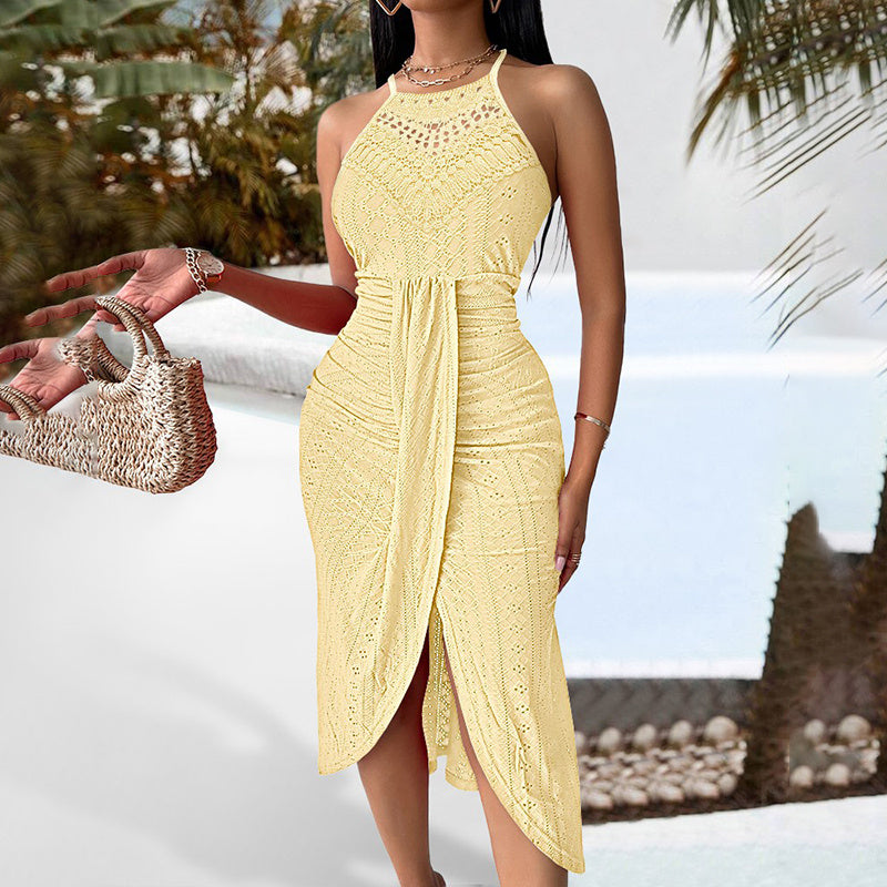 Halter Neck Curve-Hugging Dress