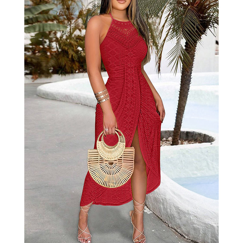 Halter Neck Curve-Hugging Dress