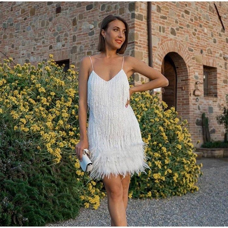 Fierce Nights – Sequin & Feather Mini