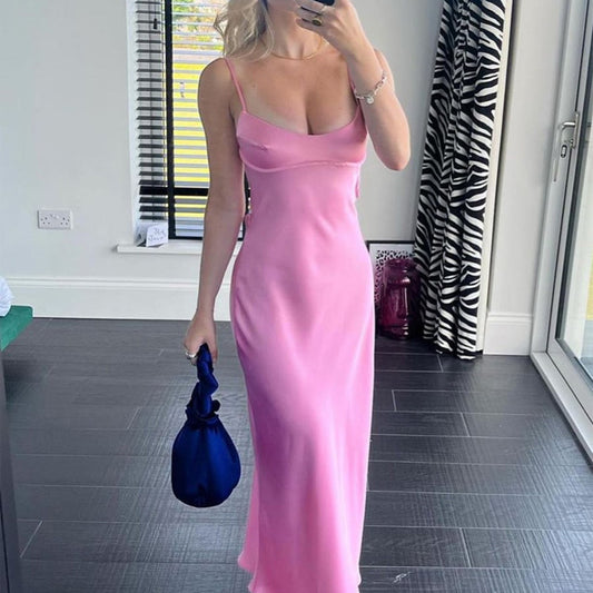 Backless Satin Beauty – Casual & Sexy
