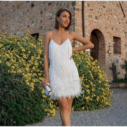 Fierce Nights – Sequin & Feather Mini