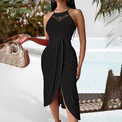 Halter Neck Curve-Hugging Dress