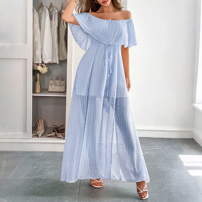 Elegant Tube Top Corset Short Sleeve Women Dress